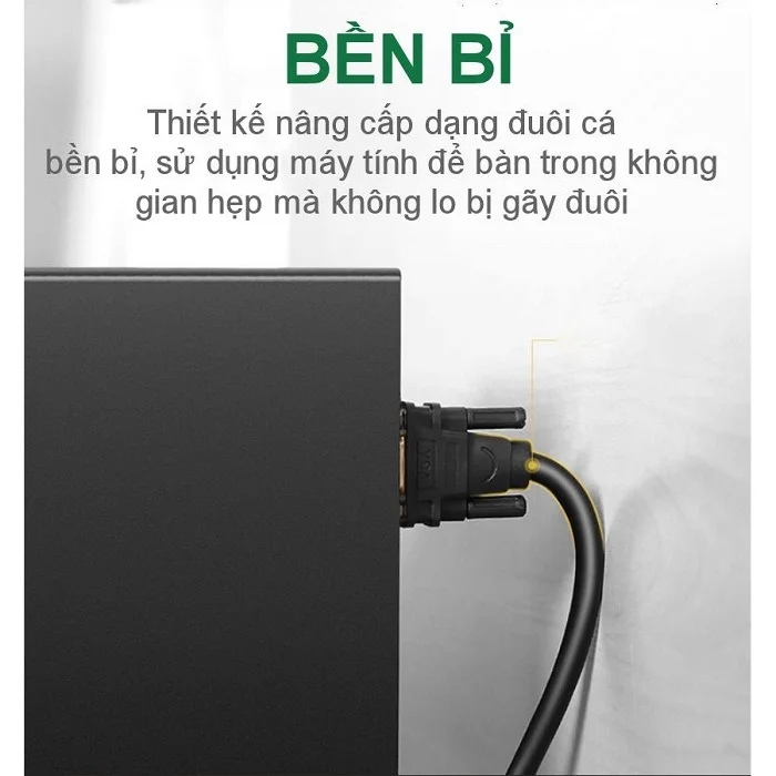 Ugreen 11636 30M màu Đen Cáp tín hiệu 2 đầu VGA VG101 — ảnh 8
