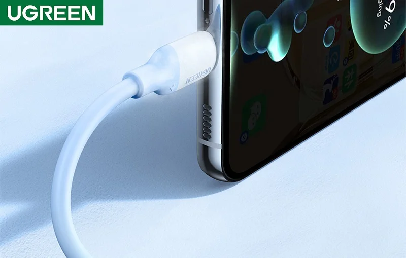 Ugreen 15280 60W 1.5M QC4.0 3A Cáp sạc nhanh USB-C Màu Xanh US563