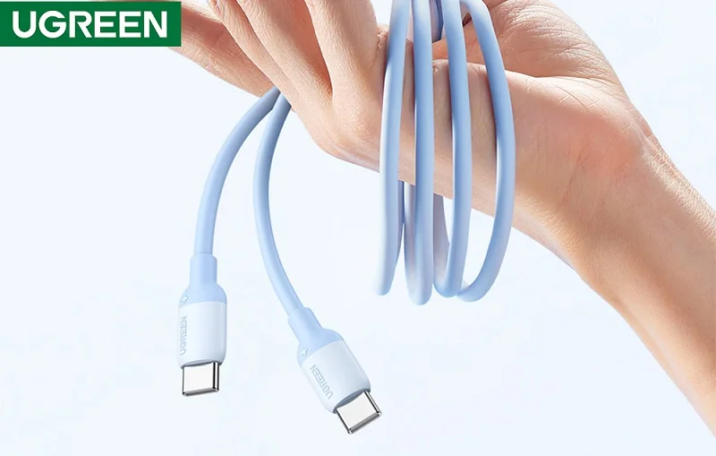 Ugreen 15280 60W 1.5M QC4.0 3A Cáp sạc nhanh USB-C Màu Xanh US563 — ảnh 3