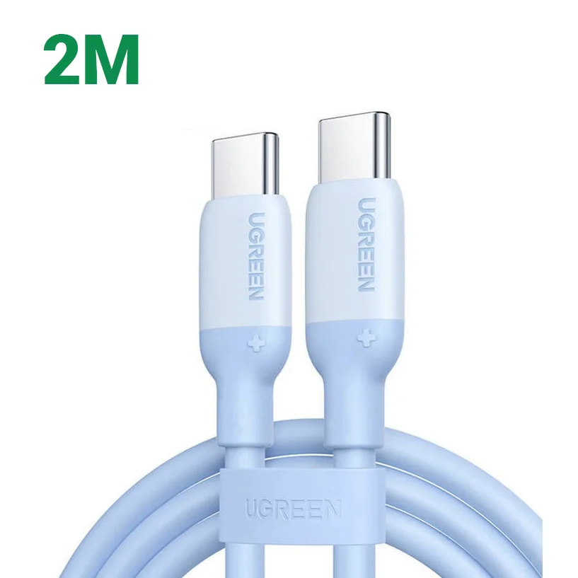 Ugreen 15281 60W 2M QC4.0 3A Cáp sạc nhanh USB-C Màu Xanh US563