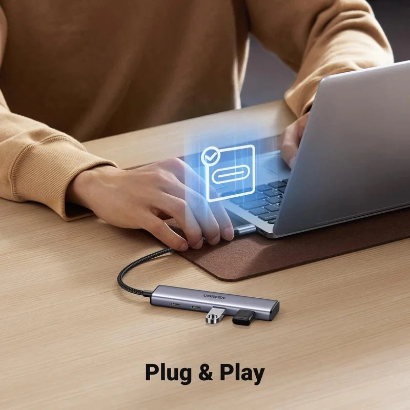 Ugreen 15395 Hub type C 2 cổng USB-A 3.0 và 2 cổng USB-C — ảnh 4