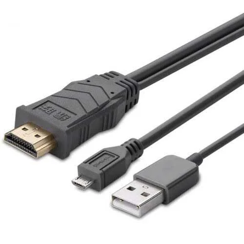 Ugreen 20138 3M màu Xám Cáp MHL Micro USB sang HDMI MH101 — ảnh 1