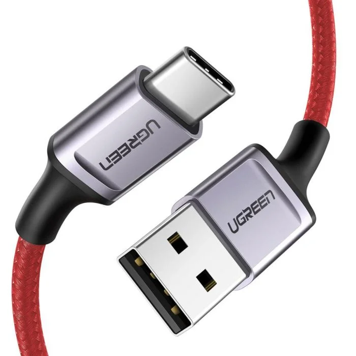 Ugreen 20527 1M 6A Màu Đỏ Cáp sạc, Truyền dữ liệu USB 2.0 sang USB-C US505 — ảnh 1