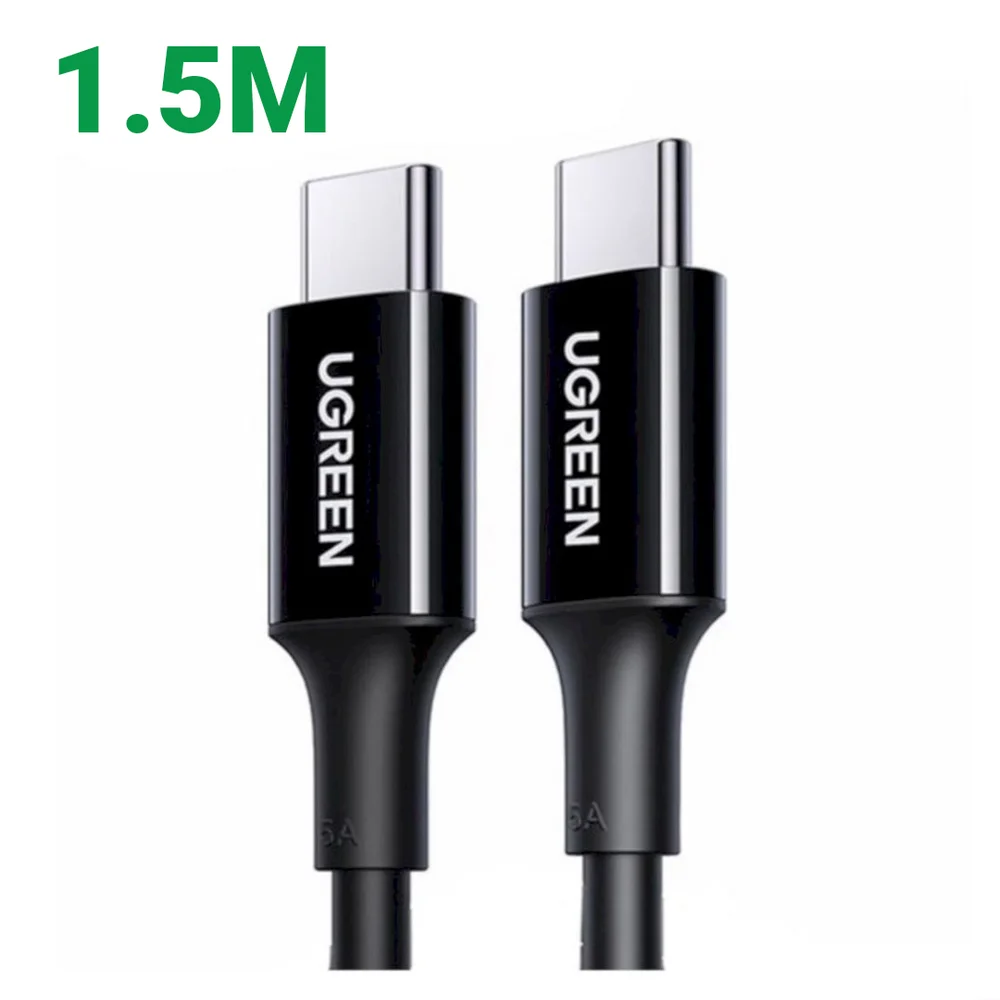 Ugreen 20528 1.5M 100W Màu Đen Cáp sạc nhanh, Truyền dữ liệu USB-C 2.0 US300