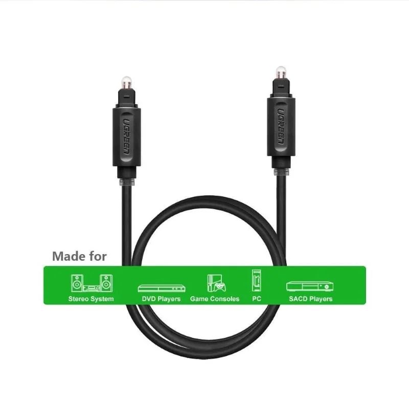 Ugreen 20590 3M Đen Dây cáp quang âm thanh 2 đầu dương AV122 — ảnh 6