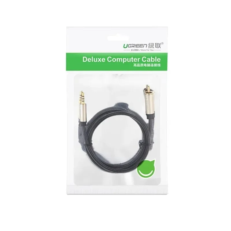 Ugreen 20731 1M cho tv xiaomi màu Xám Cáp âm thanh bông sen Coaxial sang 3.5mm dương cao cấp AV132 — ảnh 11