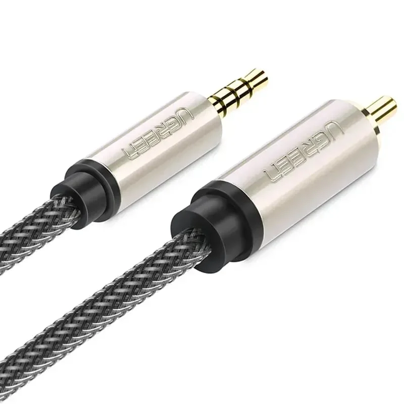 Ugreen 20735 5M cho tv xiaomi màu Xám Cáp âm thanh bông sen Coaxial sang 3.5mm dương cao cấp AV132 — ảnh 2
