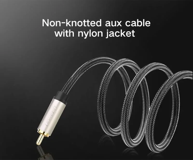 Ugreen 20735 5M cho tv xiaomi màu Xám Cáp âm thanh bông sen Coaxial sang 3.5mm dương cao cấp AV132 — ảnh 9