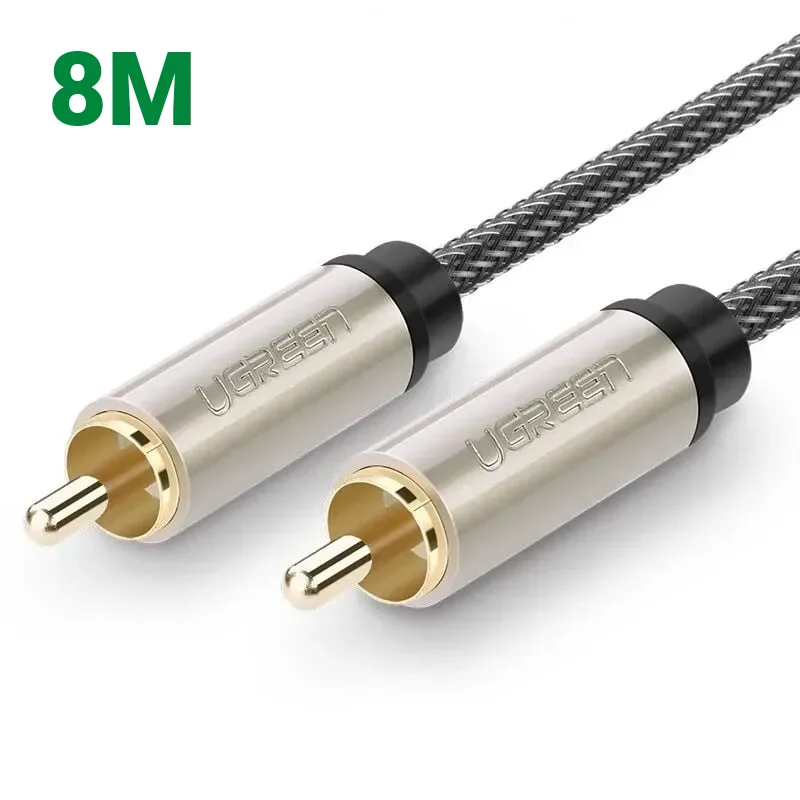Ugreen 20741 8M màu Xám Cáp âm thanh bông sen Coaxial cao cấp AV133