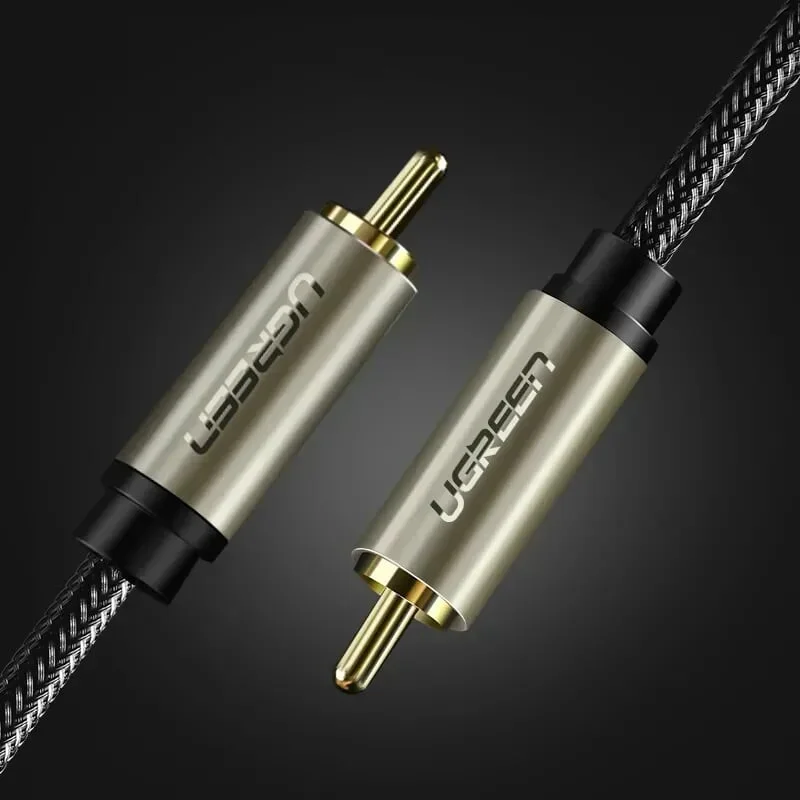 Ugreen 20742 10M màu Xám Cáp âm thanh bông sen Coaxial cao cấp AV133 — ảnh 4