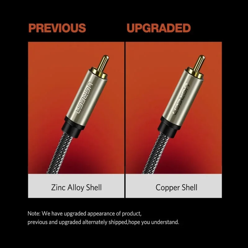 Ugreen 20743 12M màu Xám Cáp âm thanh bông sen Coaxial cao cấp AV133 — ảnh 5