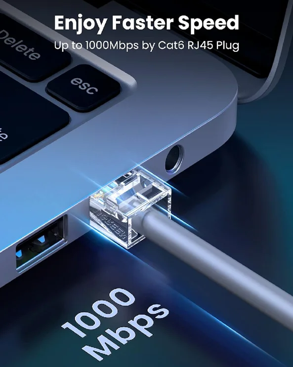 Ugreen 20800 100 cái Đầu bấm mạng xuyên thấu CAT6 3U NW171 — ảnh 2