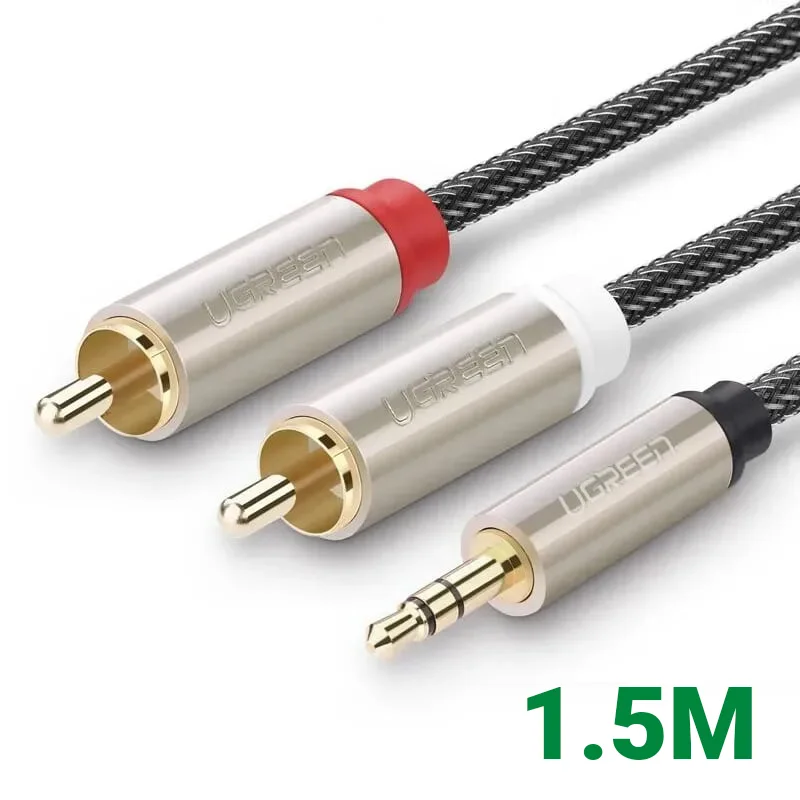 Ugreen 20822 1.5M màu Đen Cáp âm thanh 2 đầu Bông sen sang 3.5mm Dương AV135 — ảnh 1