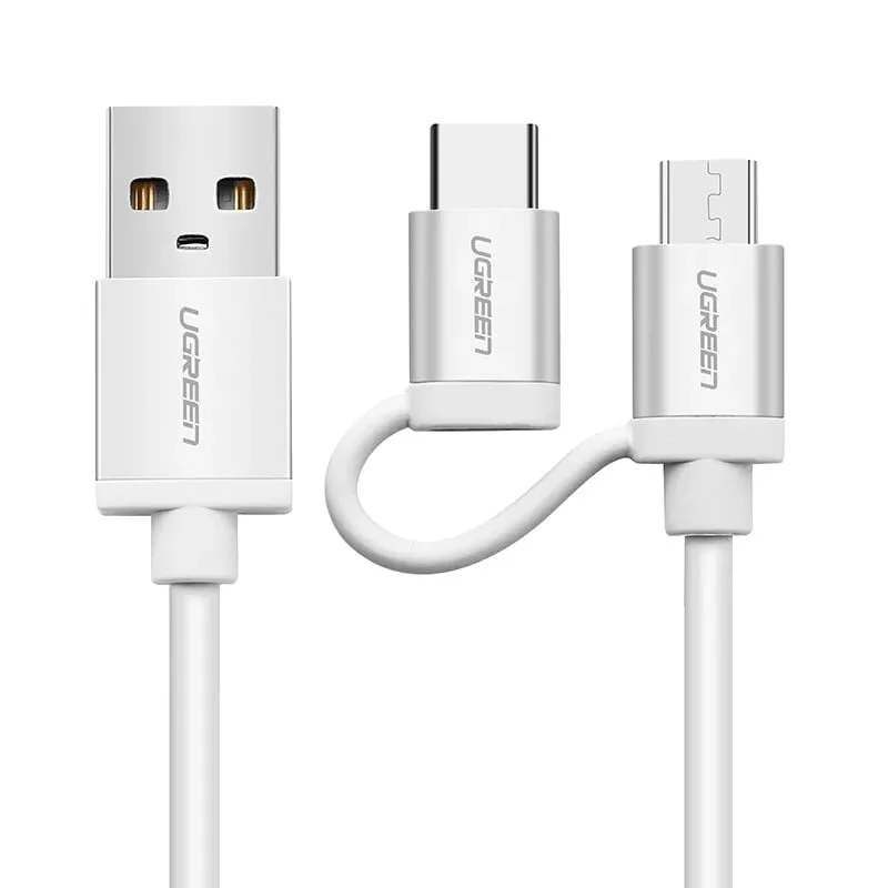 Ugreen 208710.5M màu bạc Dây USB A sang Micro USB + USB-C cao cấp US177 — ảnh 9