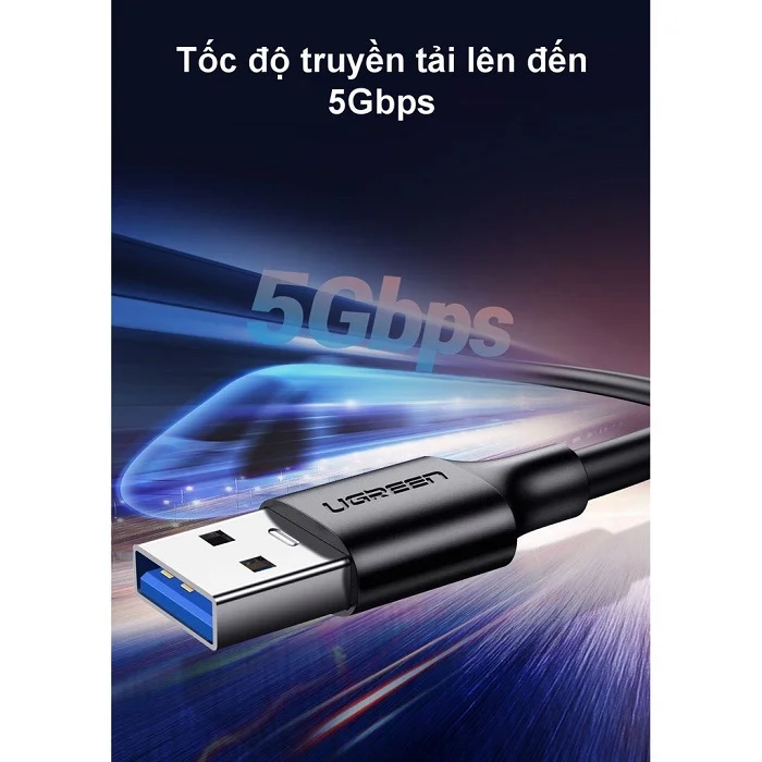 Ugreen 20884 2M màu Đen Dây USB 3.0 sang USB-C US184 — ảnh 2