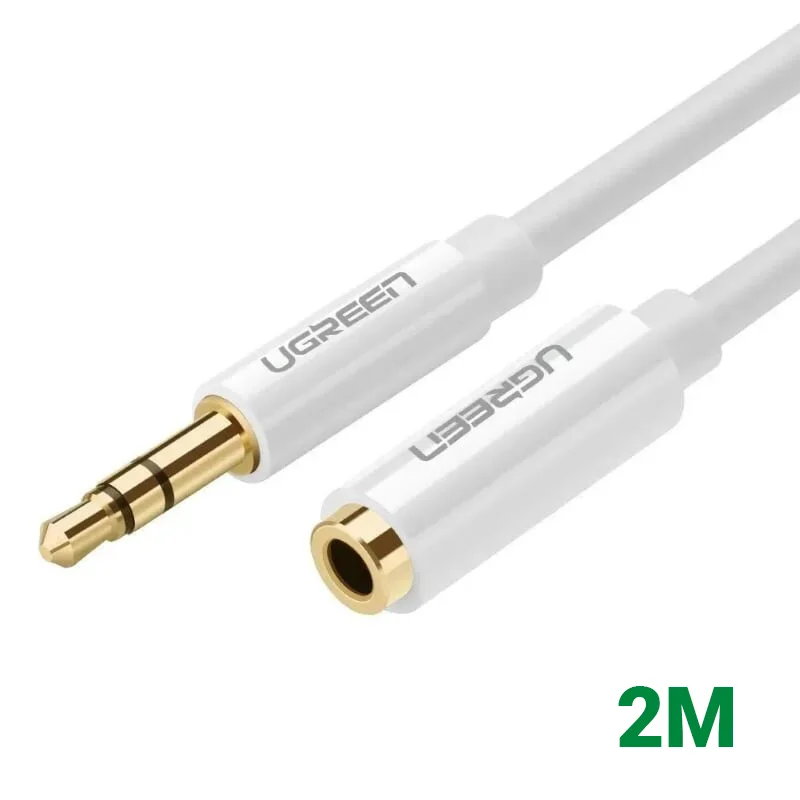 Ugreen 20896 2M màu Trắng Cáp âm thanh 3.5mm nối dài AV124 — ảnh 1