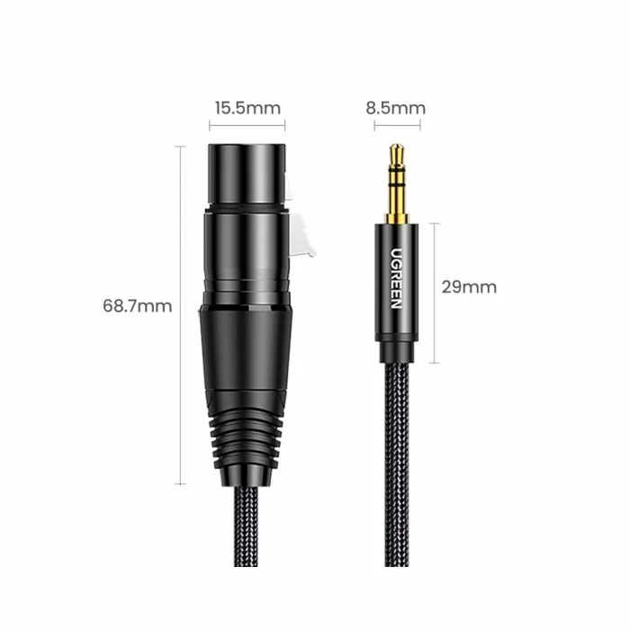 Ugreen 25240 5M Màu đen Cáp âm thanh 3.5 sang Xlr AV182 — ảnh 6
