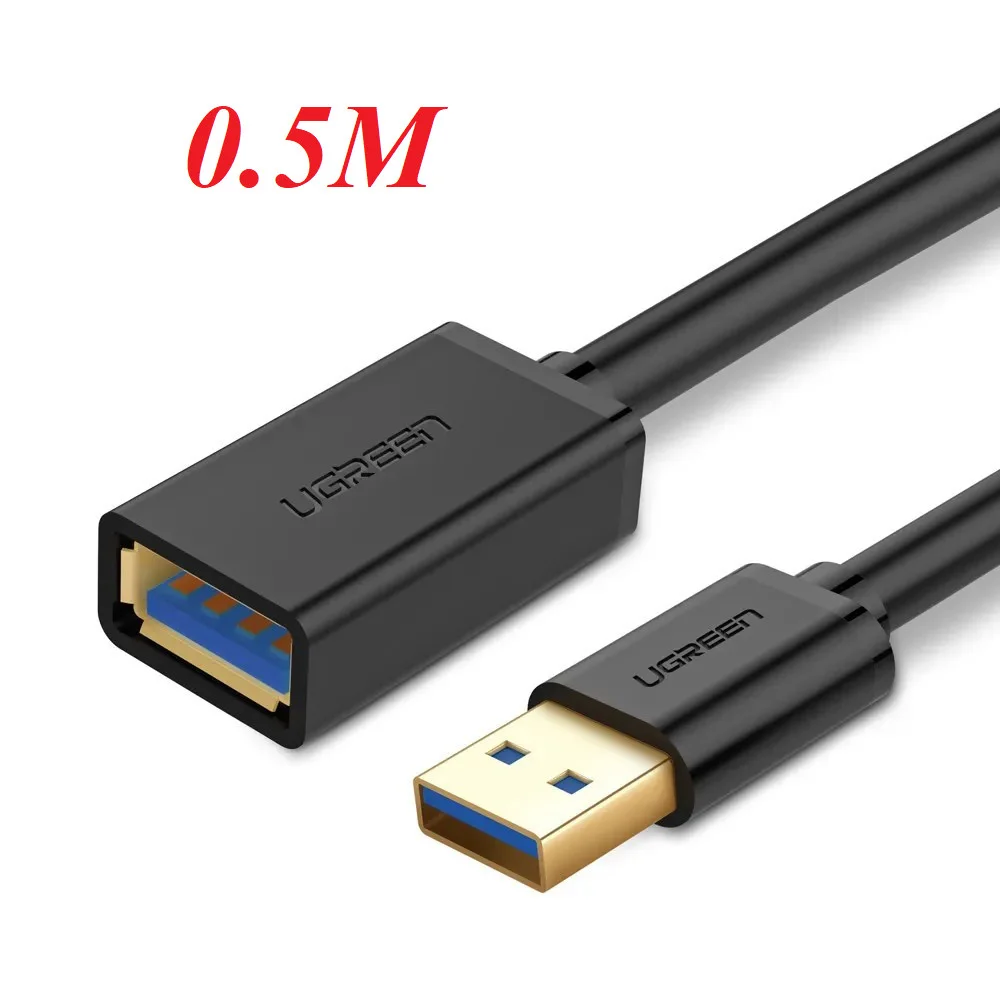 UGREEN 30125 USB 3.0 Extension Male Cable 0.5m (Black)