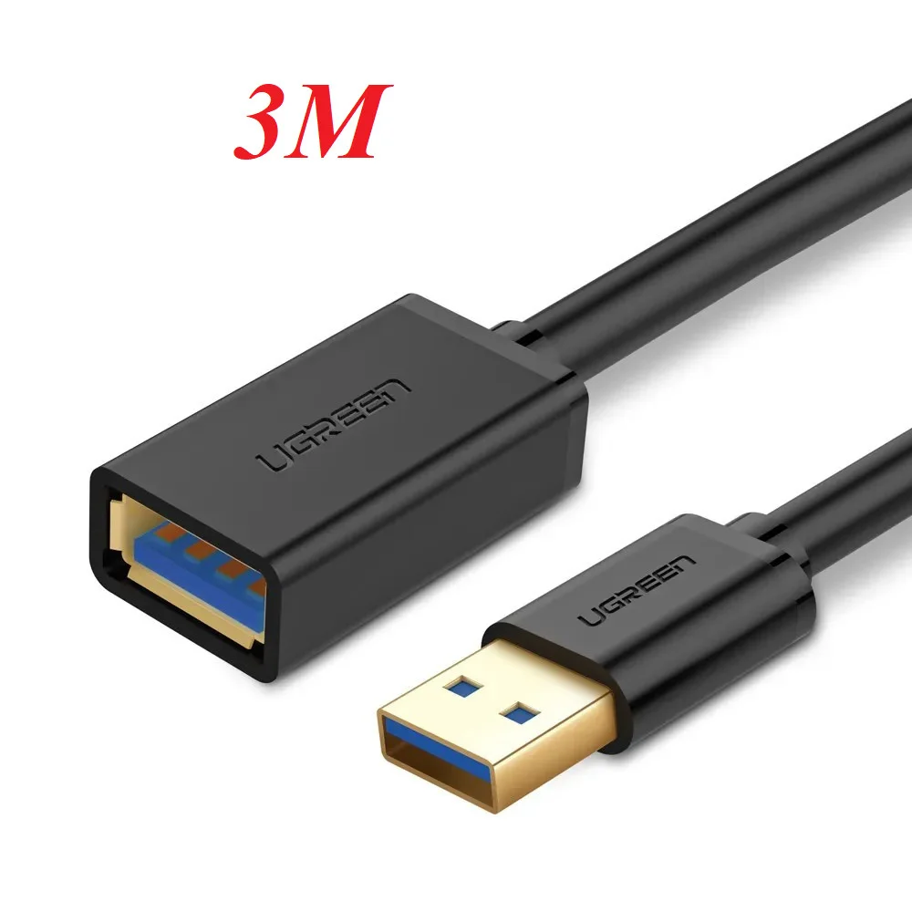 UGREEN 30127 USB 3.0 Extension Male Cable 3m (Black)