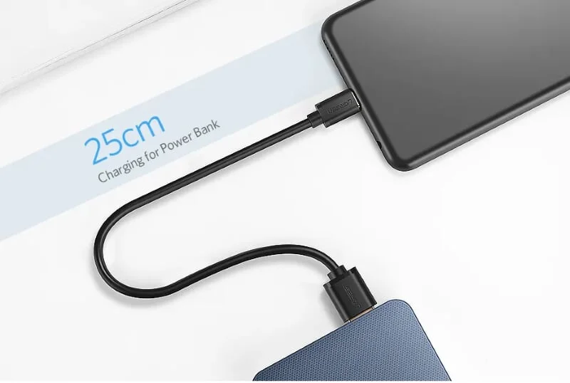 Ugreen 30157 0.25M màu đen Dây USB 2.0 sang Type-C truyền dữ liệu và sạc US141