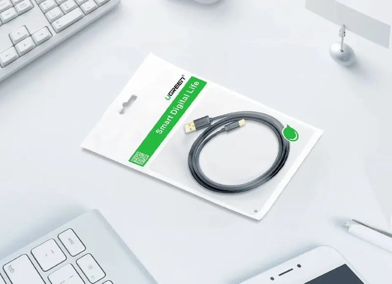 Ugreen 30157 0.25M màu đen Dây USB 2.0 sang Type-C truyền dữ liệu và sạc US141