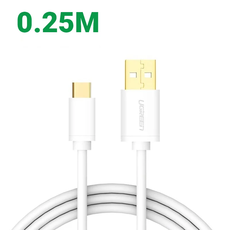 Ugreen 30163 0.25M màu Trắng Dây USB 2.0 sang Type-C truyền dữ liệu và sạc US141