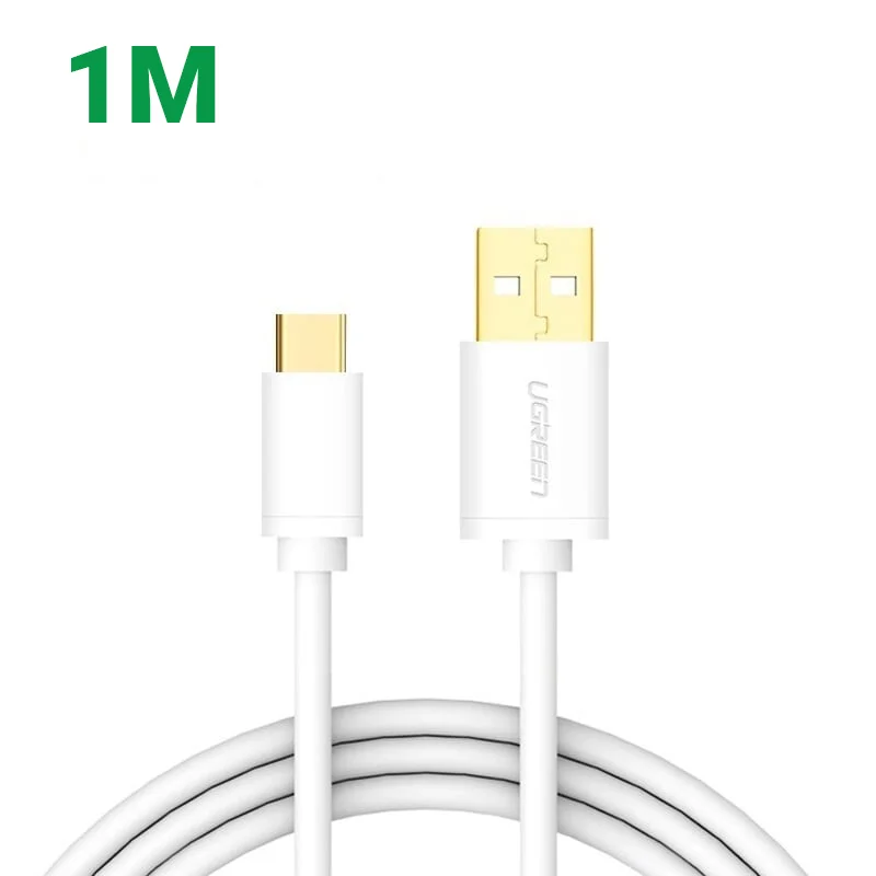 Ugreen 30165 1M màu Trắng Dây USB 2.0 sang Type-C truyền dữ liệu và sạc US141 — ảnh 1