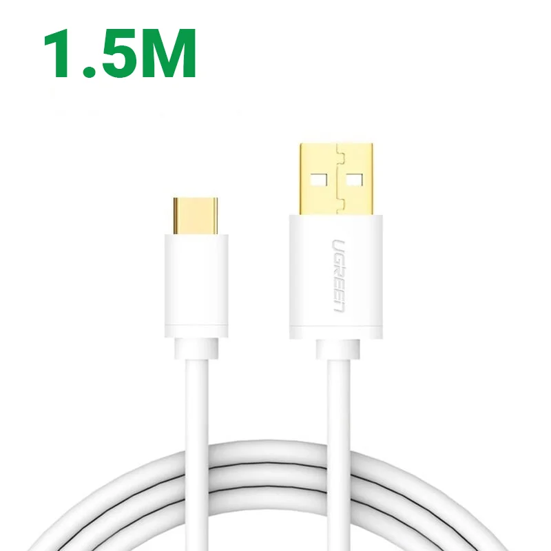 Ugreen 30166 1.5M màu Trắng Dây USB 2.0 sang Type-C truyền dữ liệu và sạc US141