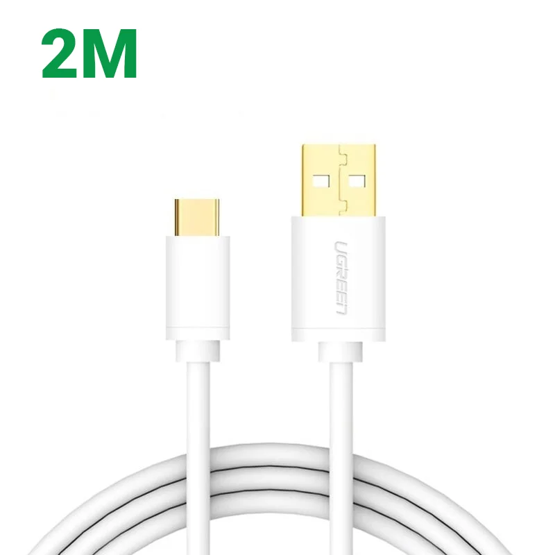 Ugreen 30167 2M màu Trắng Dây USB 2.0 sang Type-C truyền dữ liệu và sạc US141 — ảnh 1