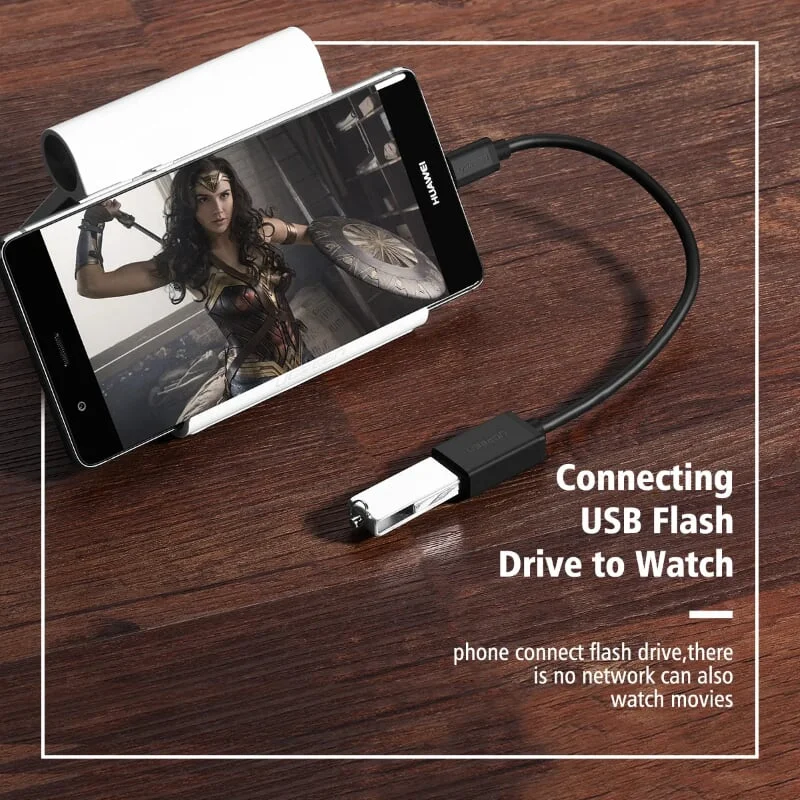Ugreen 30175 13CM màu Đen Dây USB Type-C sang USB 2.0 US154 — ảnh 4