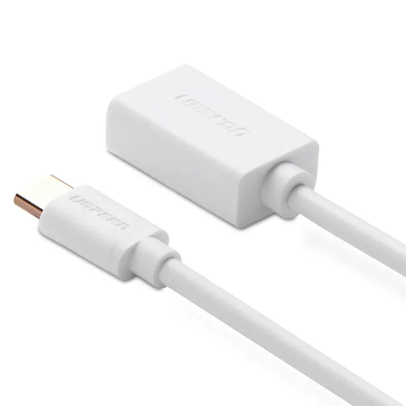 Ugreen 30176 13CM màu trắng Dây USB Type-C sang USB 2.0 US154 — ảnh 2