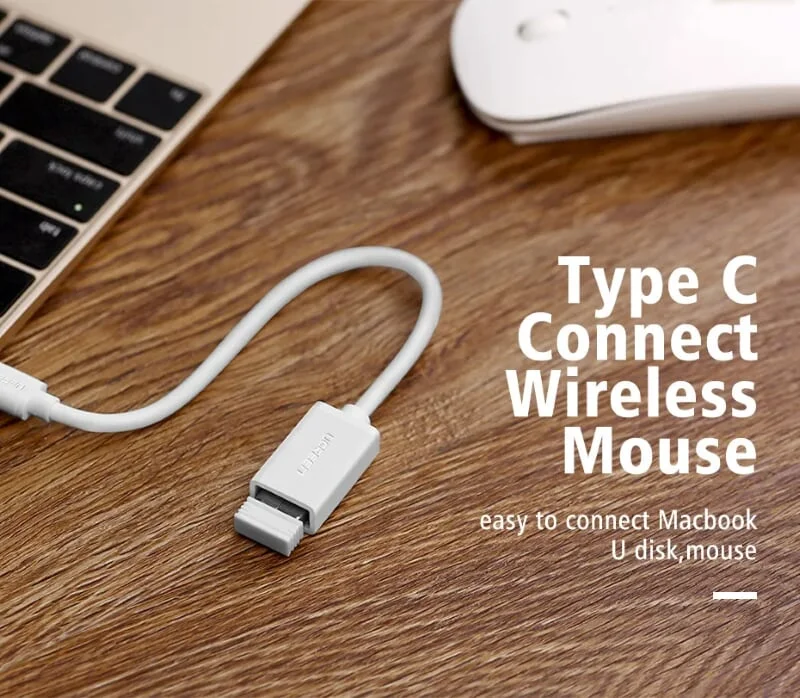 Ugreen 30176 13CM màu trắng Dây USB Type-C sang USB 2.0 US154 — ảnh 11