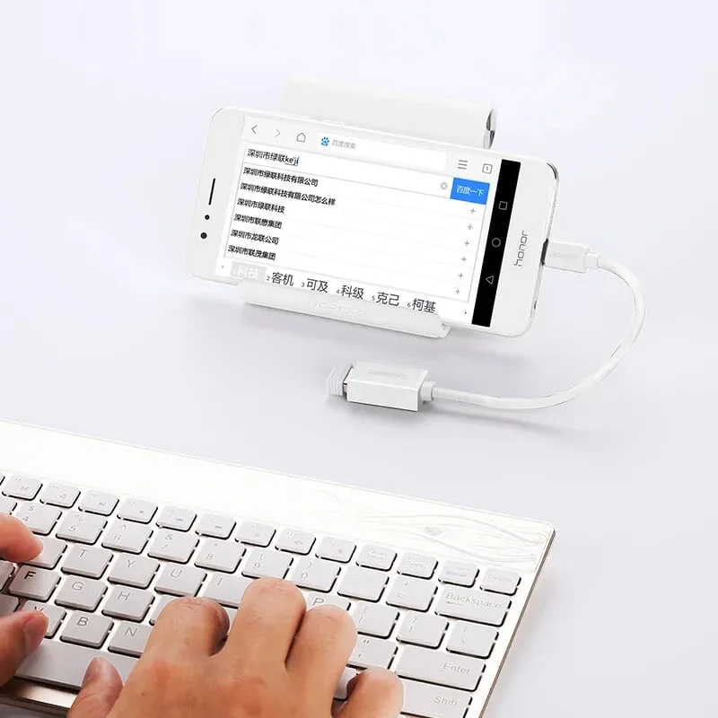Ugreen 30176 13CM màu trắng Dây USB Type-C sang USB 2.0 US154 — ảnh 12