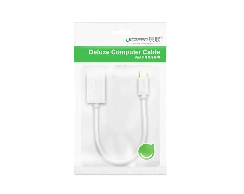 Ugreen 30176 13CM màu trắng Dây USB Type-C sang USB 2.0 US154