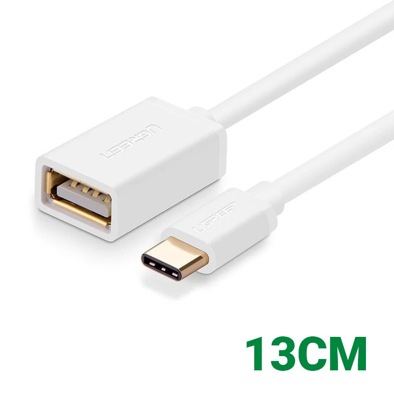 Ugreen 30176 13CM màu trắng Dây USB Type-C sang USB 2.0 US154