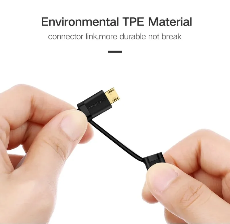 Ugreen 30177 1.5M màu đen Thiết bị chuyển đổi USB 2.0 sang type-C và micro USB US142 — ảnh 5