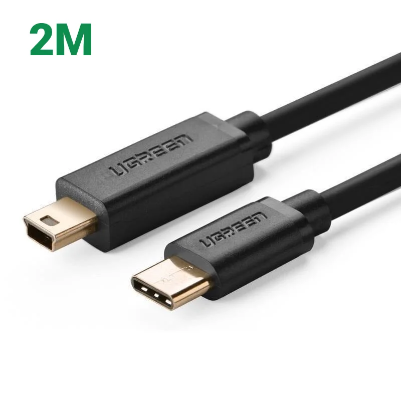 Ugreen 30187 2M màu Đen Cáp TypeC (3.1) sang Mini USB US153