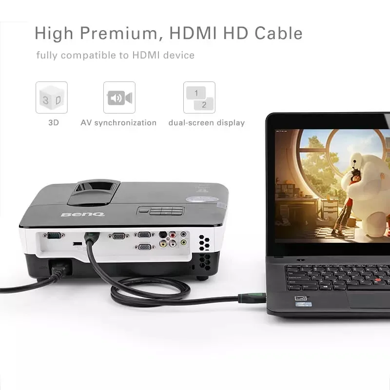Ugreen 30199 1.5M màu Trắng Cáp tín hiệu HDMI 1.4 Full Copper 19 + 1 HD116