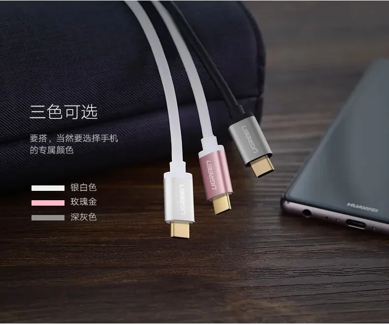 Ugreen 30468 2M màu Trắng Cáp USB TypeC sang USB 3.0 cao cấp US187 — ảnh 4