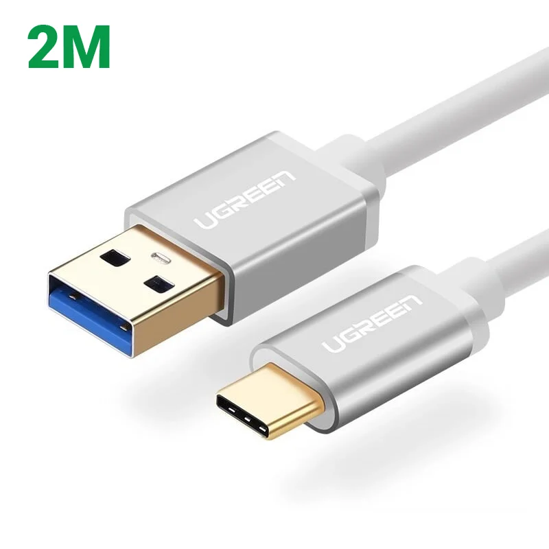 Ugreen 30468 2M màu Trắng Cáp USB TypeC sang USB 3.0 cao cấp US187