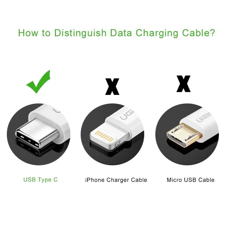 Ugreen 30508 1M màu Hồng Trắng Bộ chuyển đổi USB 2.0 sang USB-C US188