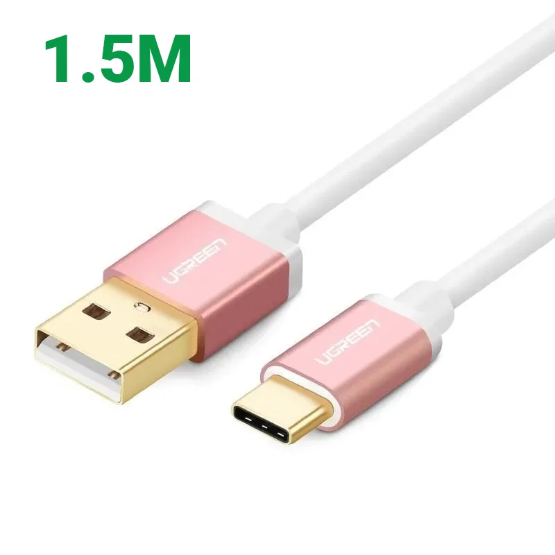 Ugreen 30509 1.5M màu Hồng Trắng Bộ chuyển đổi USB 2.0 sang USB-C US188