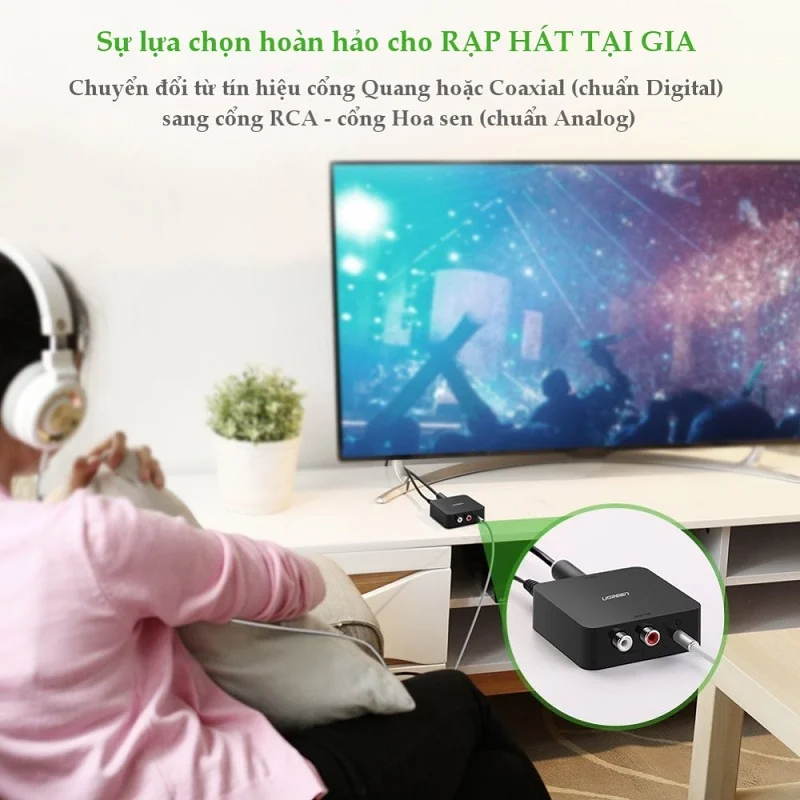 Ugreen 30523 Bộ Chuyển Đổi Optical + Coaxial Sang Analog Audio — ảnh 6