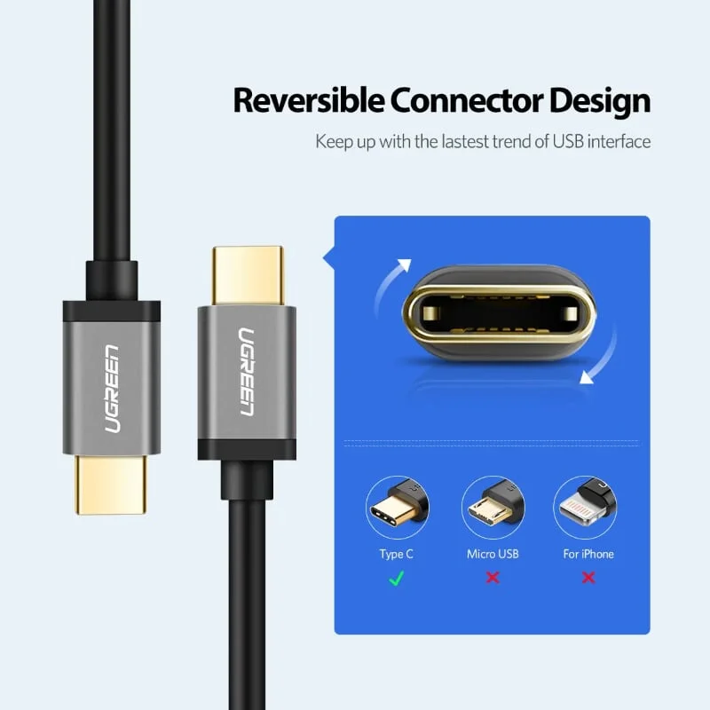 Ugreen 30533 1M màu Đen Cáp dữ liệu, sạc nhanh USB Type-C sang USB 3.0 US187 — ảnh 5