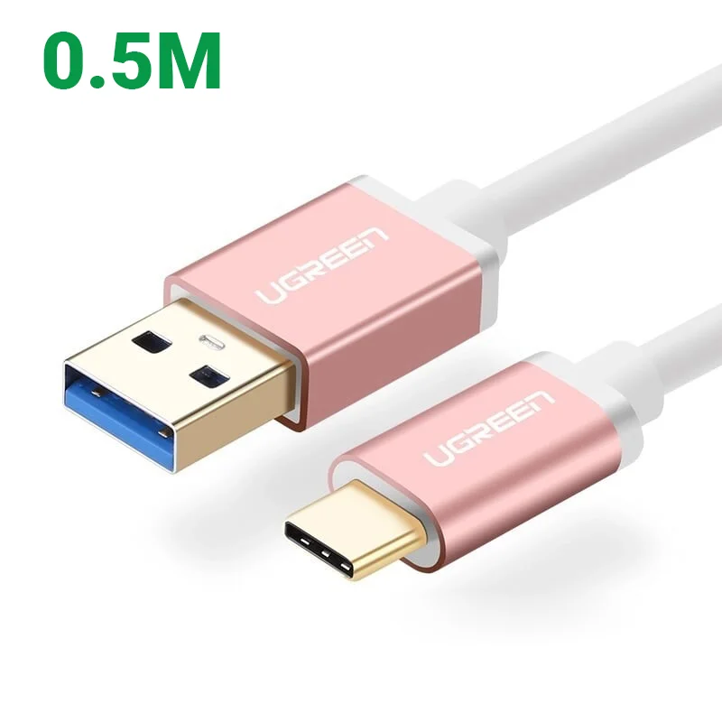 Ugreen 30537 0.5M màu Hồng Cáp USB TypeC sang USB 3.0 cao cấp US187