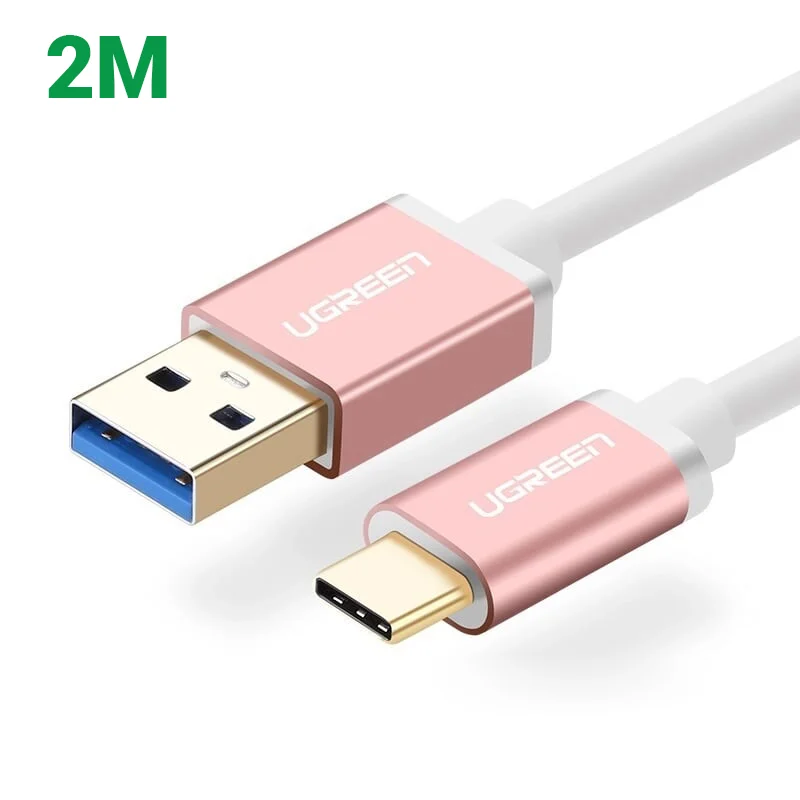 Ugreen 30540 2M màu Hồng Cáp USB TypeC sang USB 3.0 cao cấp US187