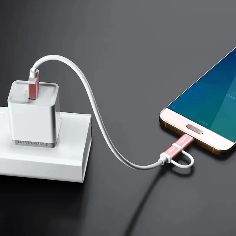 Ugreen 30541 0.25M màu Hồng Cáp USB-A sang Micro USB USB-C cao cấp US177 — ảnh 9