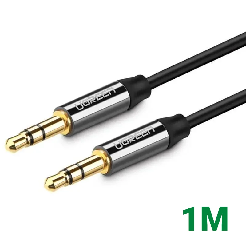 Ugreen 30552 1M màu Đen Cáp âm thanh 2 đầu 3.5mm dương mạ vàng AV139