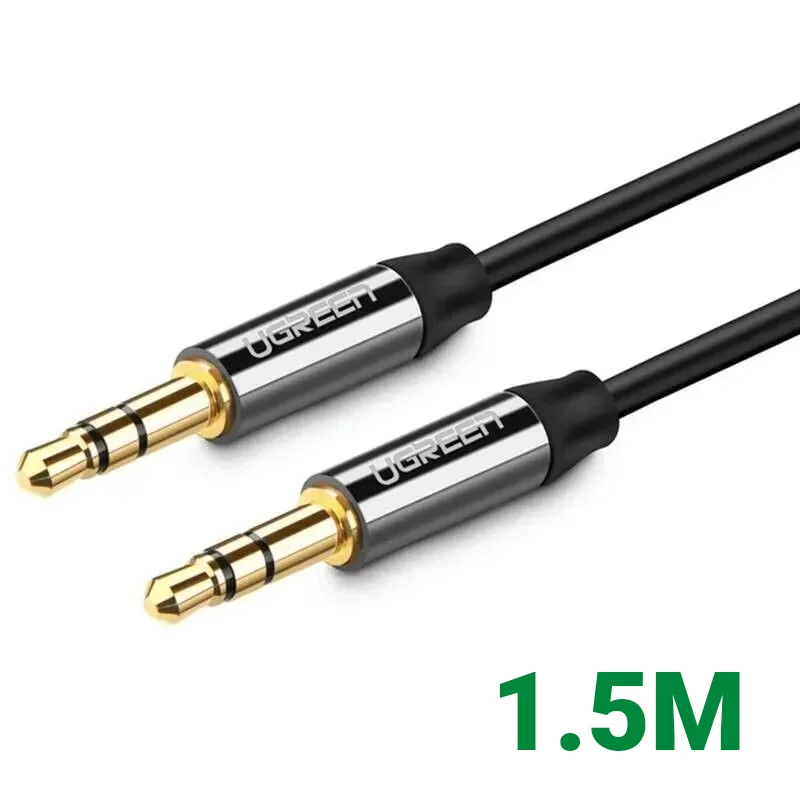 Ugreen 30553 1.5M màu Đen Cáp âm thanh 2 đầu 3.5mm dương mạ vàng AV139