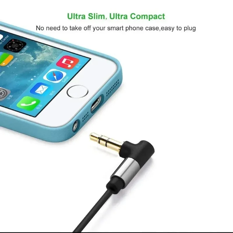 Ugreen 30558 1.5M màu Đen Cáp âm thanh 2 đầu 3.5mm dương 2 đầu vuông góc mạ vàng AV139 — ảnh 8